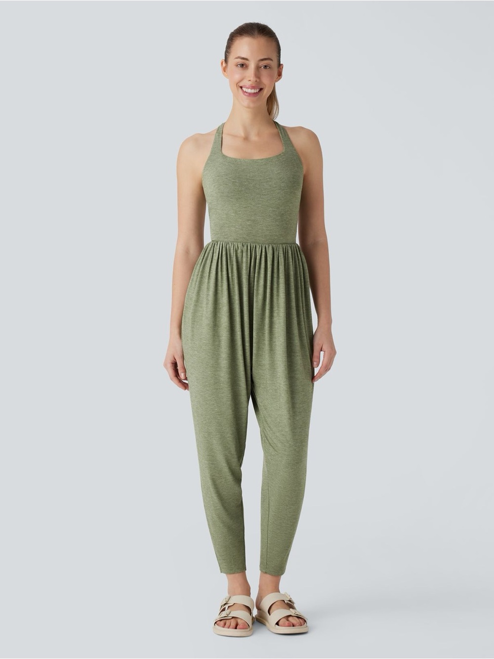 HALARA U Neck Harem Jumpsuit